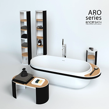 ARO KRION Collection: Stylish Bathroom Furniture & Fixtures by Porcelanosa 3D model image 1 