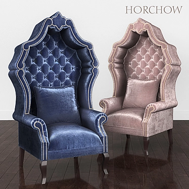 Elegant Midnight Antoinette Chair 3D model image 1 