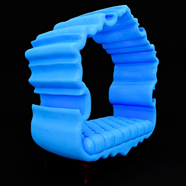 Ribbon-Wrapped Settee: Elegant and Luxurious 3D model image 1 