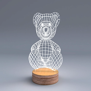 TeddyBear Lamp: Illuminate with Love 3D model image 1 