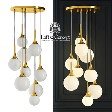 Whitney Chandelier: Elegant Ceiling Light 3D model image 1 