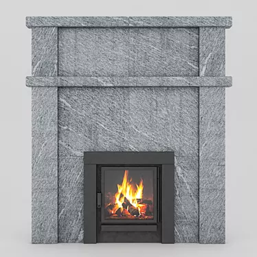 Luxurious TM02 Talc Magnesite Bath Furnace Portal 3D model image 1 