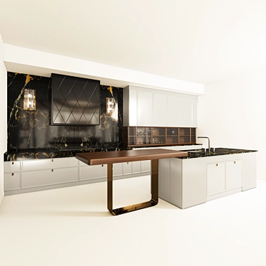 CASTAGNA DECO: Elegant Italian Kitchen 3D model image 1 