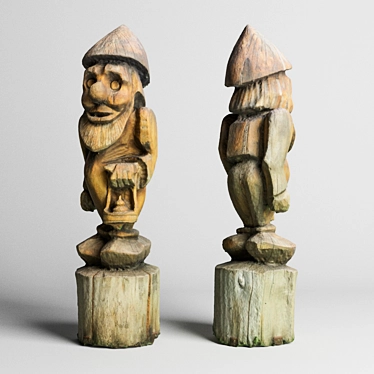 Dual Collection Garden Gnome 3D model image 1 