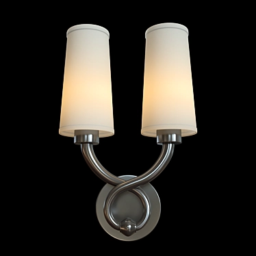 Hudson 2-Light Sconce: Elegant Illumination 3D model image 1 