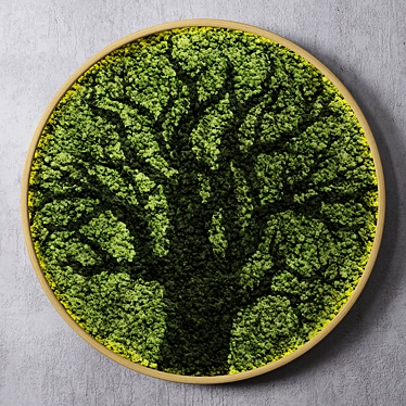 Eco-Moss Tree Wall Art 3D model image 1 