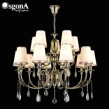 Elegant Crystal Pendant Chandelier 3D model image 1 