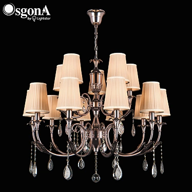 Elegant Crystal Pendant Chandelier 3D model image 1 