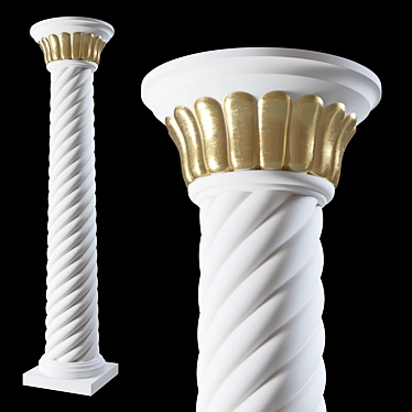 Eastern Indian Decorative Column 3D model image 1 