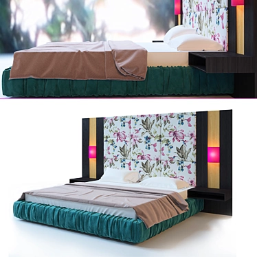 Luxury Hermosa Bed 3D model image 1 