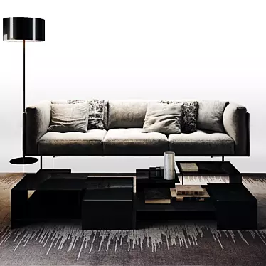 Elegant Rod Sofa: 2014's Finest 3D model image 1 