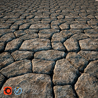 Stone Pathway VR - Seamless Tile Model 3D model image 1 