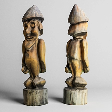 Enchanting Garden Gnome: Delightful Outdoor Decor 3D model image 1 