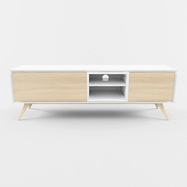 Quare TV Stand: Sleek and Stylish 3D model image 1 