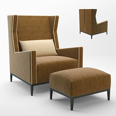 Luxury Goldfinger Armchair 3D model image 1 