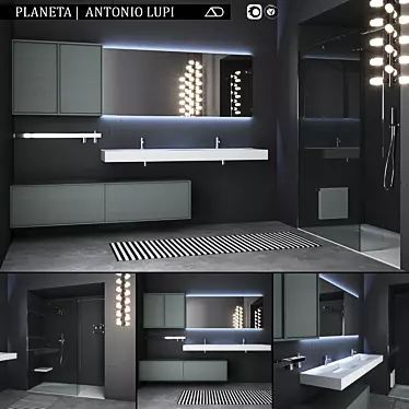 Luxury Bathroom Furniture Set: Planeta by Antonio Lupi 3D model image 1 