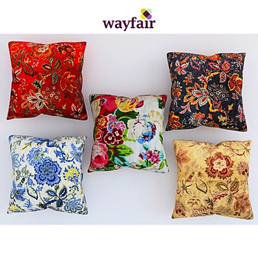 Cozy Comfort: Wayfair Pillow Set 3D model image 1 