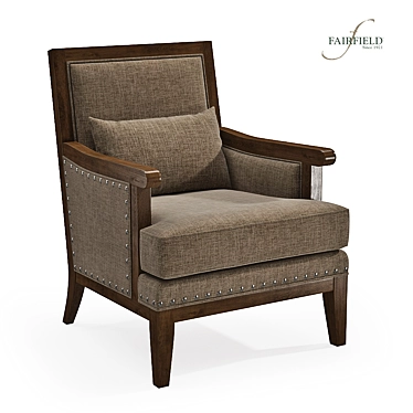 Elegant Wood Lounge Chair 3D model image 1 