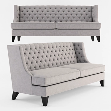 Elegant Fortuna 4 Seater Sofa 3D model image 1 