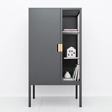 Sleek Frame Wardrobe 3D model image 1 