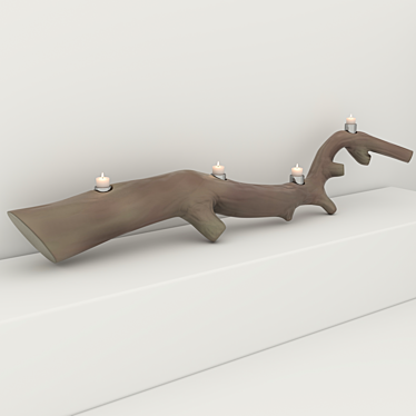 Title: Strawberry Tree Branch Candle Holder 3D model image 1 