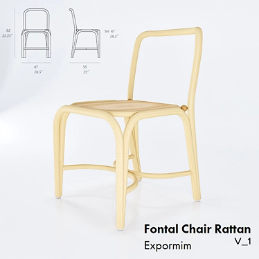 Modern Fontal Chair by Expormim 3D model image 1 