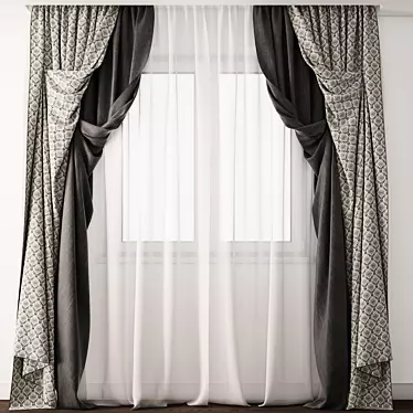 Curtain Masterpiece: Intricate Design 3D model image 1 