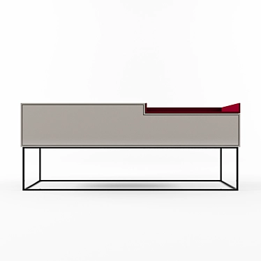 Sleek Minimalist Sideboard 3D model image 1 