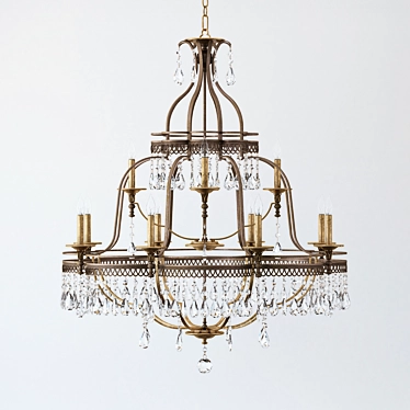 Elegant Augustine Chandelier 3D model image 1 