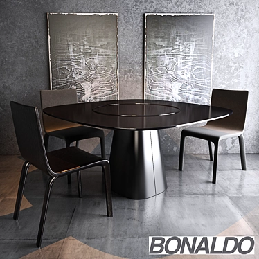 Sleek Mythos Table + Sicla Chair 3D model image 1 