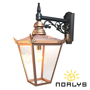 Norlys Chelsea 960: Elegant Copper Outdoor Wall Light 3D model image 1 