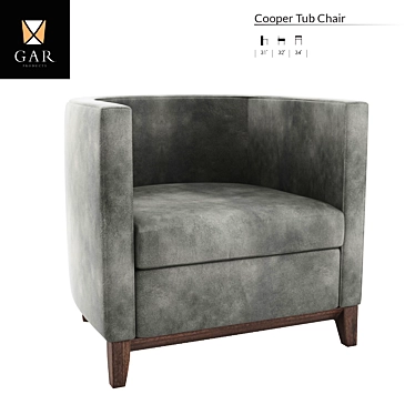 Cooper Tub Chair - Stylish and Comfortable 3D model image 1 