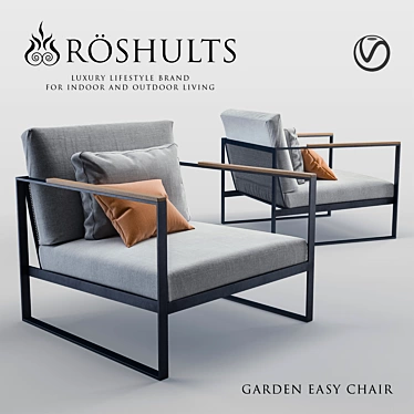 Röshults Garden Easy: Outdoor Relaxation Armchair 3D model image 1 