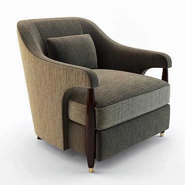 Modern Baker Hermano Armchair in Multiple Formats 3D model image 1 