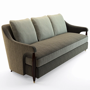Baker Hermano Sofa: Sleek and Stylish 3D model image 1 