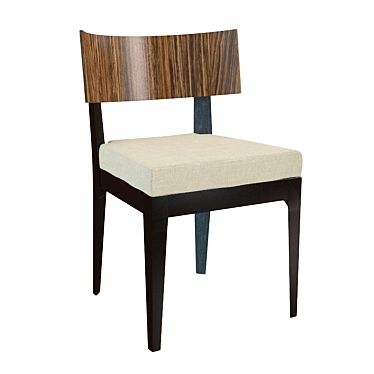 Sleek Black Broadway Chair 3D model image 1 