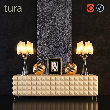 Luxury Italian Tura Diamond Moon Collection 3D model image 1 
