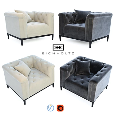 Eichholtz Cesare: Luxury Chair with VRay & Corona Render 3D model image 1 