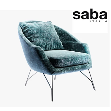 Saba Italia Chillout Armchair: Contemporary Comfort at its Finest 3D model image 1 