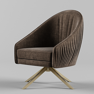 Sleek and Chic Armchair 3D model image 1 