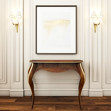 Elegant Wall Sconce & Stylish Console 3D model image 1 