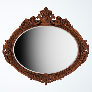 Title: Carved Frame Mirror 3D model image 1 