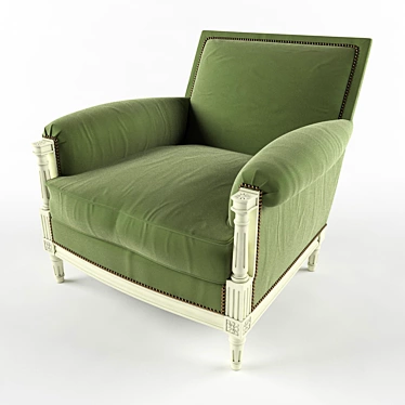 Chic Pierre Club Chair: Timeless Elegance 3D model image 1 