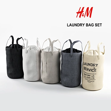 Laundry Basket Bag - H&M 3D model image 1 