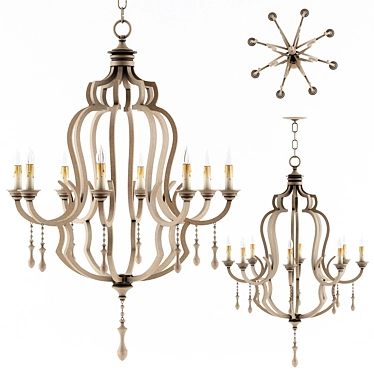 Elegant Waterloo Chandelier: V-Ray Render 3D model image 1 