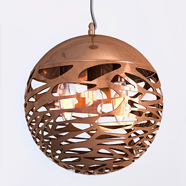 Charming Copper Pendant Light 3D model image 1 