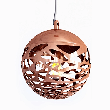 Elegant Kupfer Pendant Light 3D model image 1 