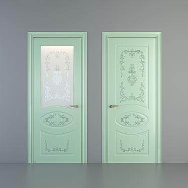 Elegant Adele Interior Door 3D model image 1 