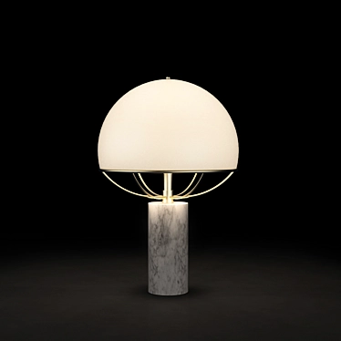 Minimalist Metal Table Lamp 3D model image 1 