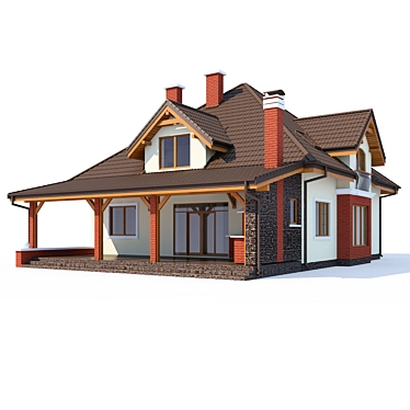 Modern House Design Kit 3D model image 1 